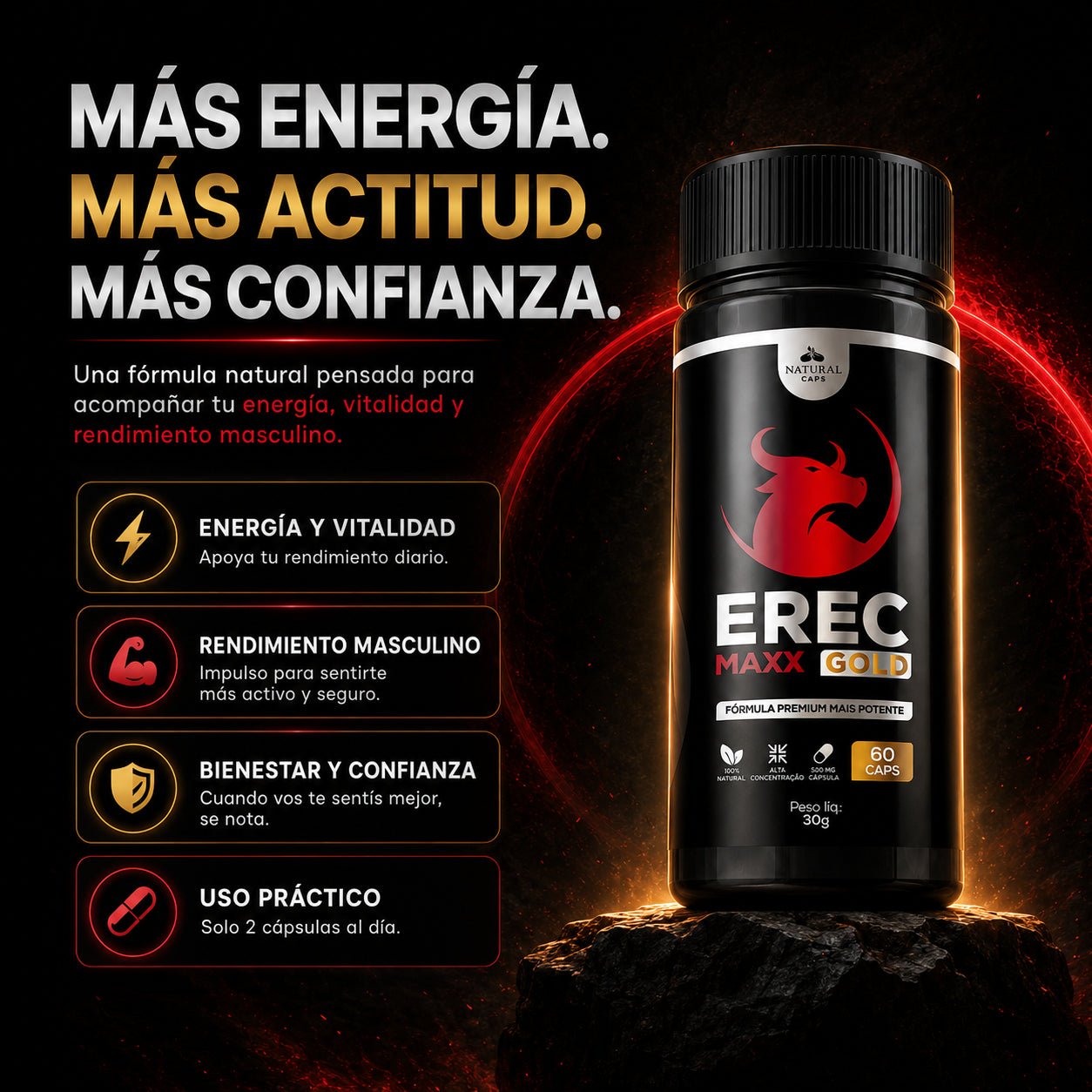 ErecMaxx Gold – Energía y rendimiento masculino - Oiko Store